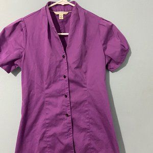 Purple cap sleeve blouse